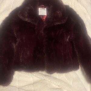 Red Faux Fur Coat